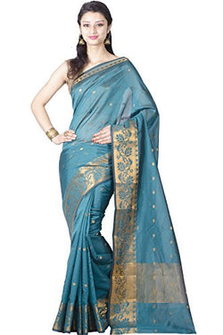 Chandrakala Women's Faux Banarasi Silk Saree (9410_Green)