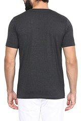 Colors Couture Three Panel Half Sleeves Slim Fit Round Neck Printed Cotton T-Shirt for Men