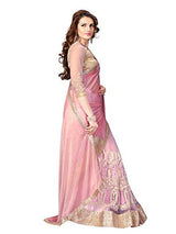 Online Fayda Cream &amp; Baby Pink Coloured Art Silk &amp; Net dazzling Saree