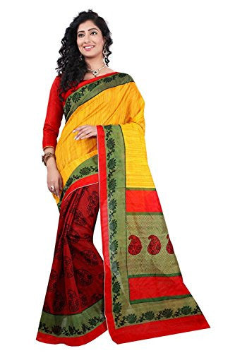 Glory Sarees Woman's Bhagalpuri Art Silk Saree VNArt01