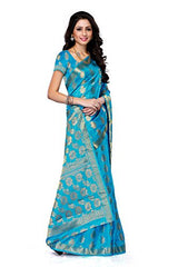 Mimosa Women'S Tussar Silk Saree With Blouse,Color:Ananda(3188-104-TUS-AND)