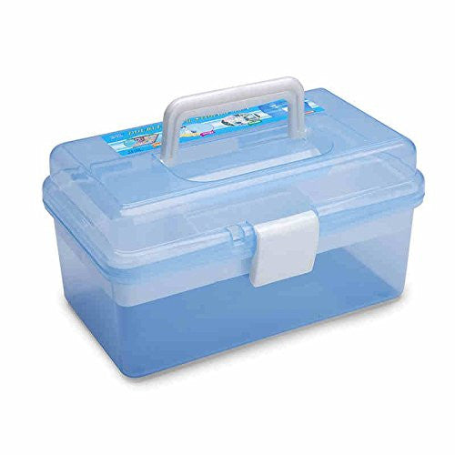 Imported Nail Art 2 Layer Empty Makeup Brush Container Tool Storage Box Random Color