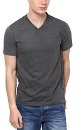 Aventura Outfitters Men's Cotton T-Shirt (AOTE29-L_Charcoal Melange)