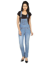 Ursense Women Dungaree (ZIPL8011_Medium Blue_30)