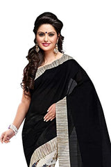 Trendz Bhagalpuri Cotton Silk Saree(TZ_Yamuna_Black)