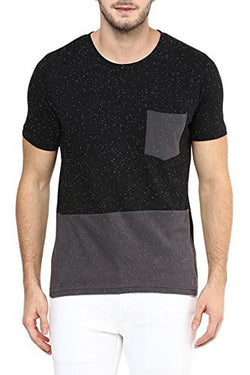 Colors Couture V Shape Slim Fit Slim Fit Half Sleeves Round Neck Tshirt for Men
