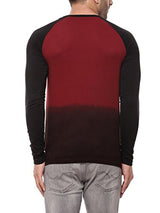 Gritstones Maroon/Black Full Sleeve Round Neck Raglan Tshirt GSFSRGLNOMB1288MRNBLK_M