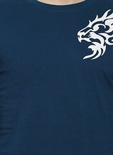 PepperClub Men's Cotton Round Neck Full Sleeve Printed Tshirt - Dragon