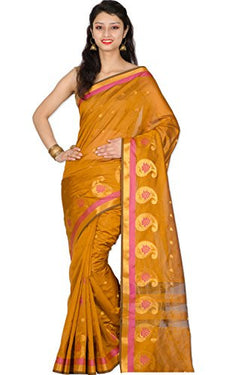 Chandrakala Women's Banarasi Cotton Silk Saree(Gold)