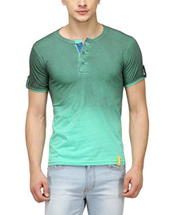 Campus Sutra Men's Cotton T-Shirt (SS16PRM_HNYSPR_M_PLN_BTGSG_S_Bottle Green)