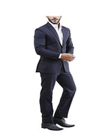 La MODE Men Black &amp; Blue Blazer (36, BLUE)