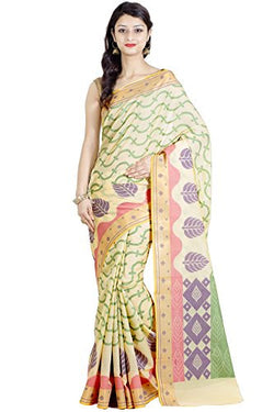 Chandrakala Women's Banarasi Cotton Silk Saree(Cream)