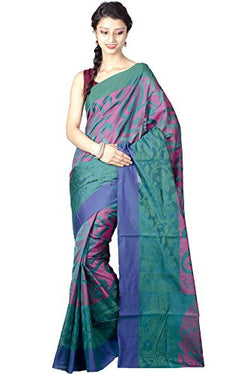 Chandrakala Women's Banarasi Cotton Silk Saree(Green)
