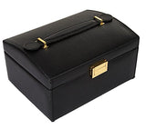 Clearance Sale - Travel Friendly Jewellery Box cum Organizer - Black (JB-001184-BK)