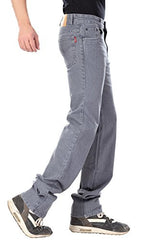 Dragaon Men's Stretchable Relax Fit Jeans-Grey-D-821-Size-38