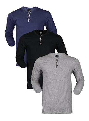 Maniac Men's Full Sleeve V-Neck Tshirts Combo Pack of 3