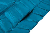 Cloudy Arch Women's Winter Outwear Light Down Coat Hooded Jacket NCK, Acid Blue, US XL, Asian XXXL