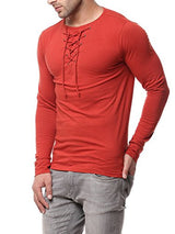 Gritstones Rust Full Sleeve Round Neck T Shirt GSFSTSHT1282RST_XL