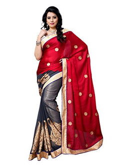 Four Seasons Satin Zari Saree (FS5031_Maroon)