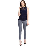 Mayra Women's Net Top(1608T08474_M, Blue )