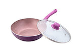 Wonderchef Royal Velvet Induction Base Aluminium Cookware Set, 4-Pieces, Purple