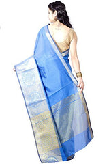 Chandrakala Women's Silk Saree (9138_Blue)