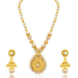 Sukkhi Wavy Gold Plated Necklace Set For Women