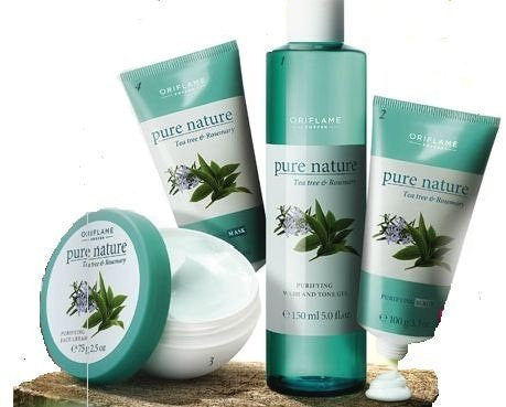 Pure Nature Tea Tree and Rosemary Facial Kit for Combination to Oily Skin