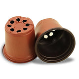 100 Pcs 4" Plastic Flower Pots Plants Nursery Pot/Pots Seedlings Plant Container Seed Starting Pots