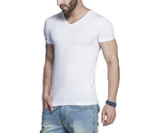 Tripr Men's V-Neck Combo White Black (Medium)