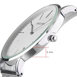 Alienwork Classic St.Mawes Quarz Armbanduhr elegant Quarzuhr Uhr modisch Zeitloses Design klassisch silber Metall U04916G-01