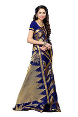 Mimosa Women'S Art Fancy Silk saree ,Kanchipuram Style,Color: Navy(3216-163-NAVY)