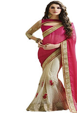 Sargam Fashion Women's Georgette Saree (SRMBPINKCORD_Pink)