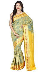RRs Women's kanchipuram Art silk Saree handloom saree ( MPRP001 ANANDA GOLD )