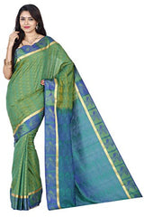 Mysore silk saree Kanchipuram silk saree (PMB002 PARROT GREEN)