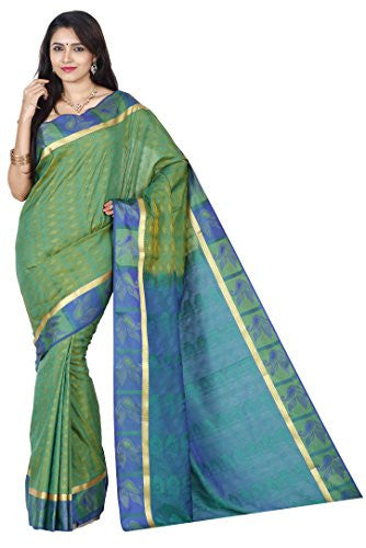 Mysore silk saree Kanchipuram silk saree (PMB002 PARROT GREEN)