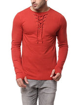 Gritstones Rust Full Sleeve Round Neck T Shirt GSFSTSHT1282RST_XL