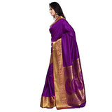 Varkala Silk Sarees Women's Art Silk Kanchipuram Saree(JP7106PV_Purple)