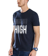 Adro Men's Round Neck Cotton T-Shirt (Navy(SIZE-M)