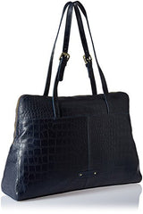 Hidesign 109 02-Croco Women's Shoulder Bag Handbag (Blue)