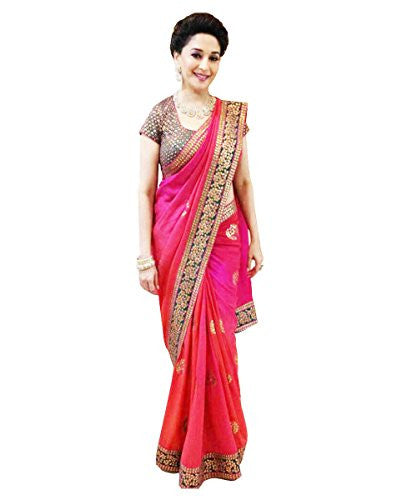 Glory Sarees Chiffon Saree (Rjv157Pnk_Pink)