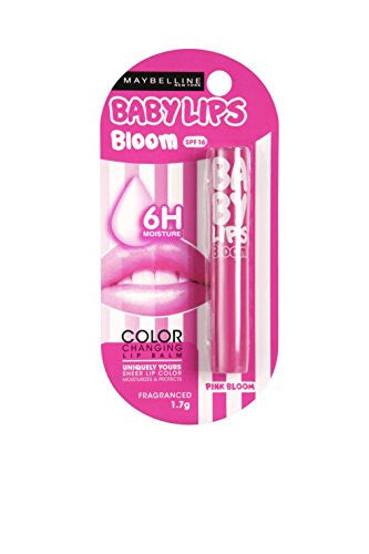 Maybelline Baby Lips Color Changing Lip Balm, Pink Bloom, 1.7g