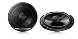 Package - Pair of Pioneer TS-G1620F 6-1/2" 2-Way 300W Speaker + Pioneer DEH-X4900BT Single-DIN in-Dash Bluetooth CD Receiver + Free EBH700 Headphone