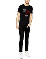 Adro Men's Round Neck Cotton T-Shirt (Black)&nbsp;(RNR-M-STO-BL-L)