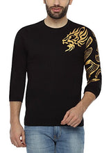 PepperClub Men's Cotton Round Neck Full Sleeve Printed Tshirt - Dragon