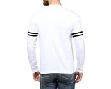 SayItLoud Solid Men's Round Neck T Shirt (40SOLIDWHITEBLACK-L_White, Black_Large)