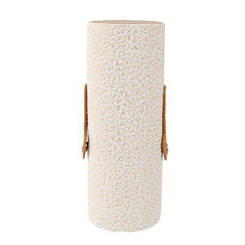Imported Cosmetics Makeup Brushes Cup Holder Travel Case Brush Organizer - Light Gold