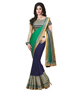 Janasya Women's Chiffon Saree (JNE0876_Multicolor)