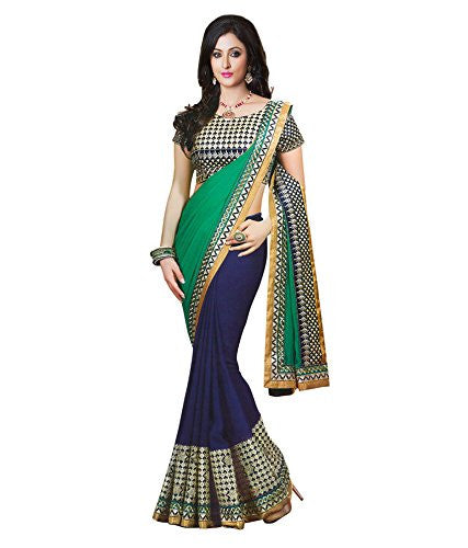 Janasya Women's Chiffon Saree (JNE0876_Multicolor)