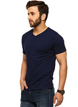Tripr Men's V-Neck Tshirt Combo Grey Navyblue (X-Large)
